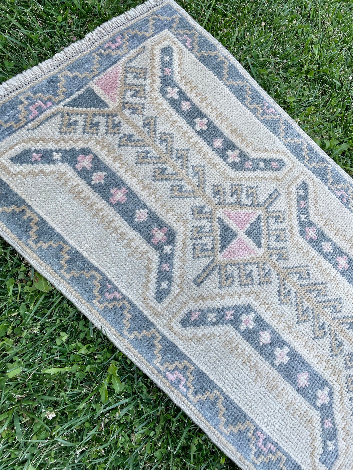 Short Rugs Wool Short Rug Runner Muted Faded Colors Runner Rugs Kitchen - Etsy