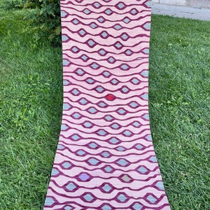 Rugs, Kilim rug ,Multi color, oushak rug turkish runner,Vintage rug runner,%100 natural color, kilim runner,oushak rug,pink kilim, 23x67 image 6