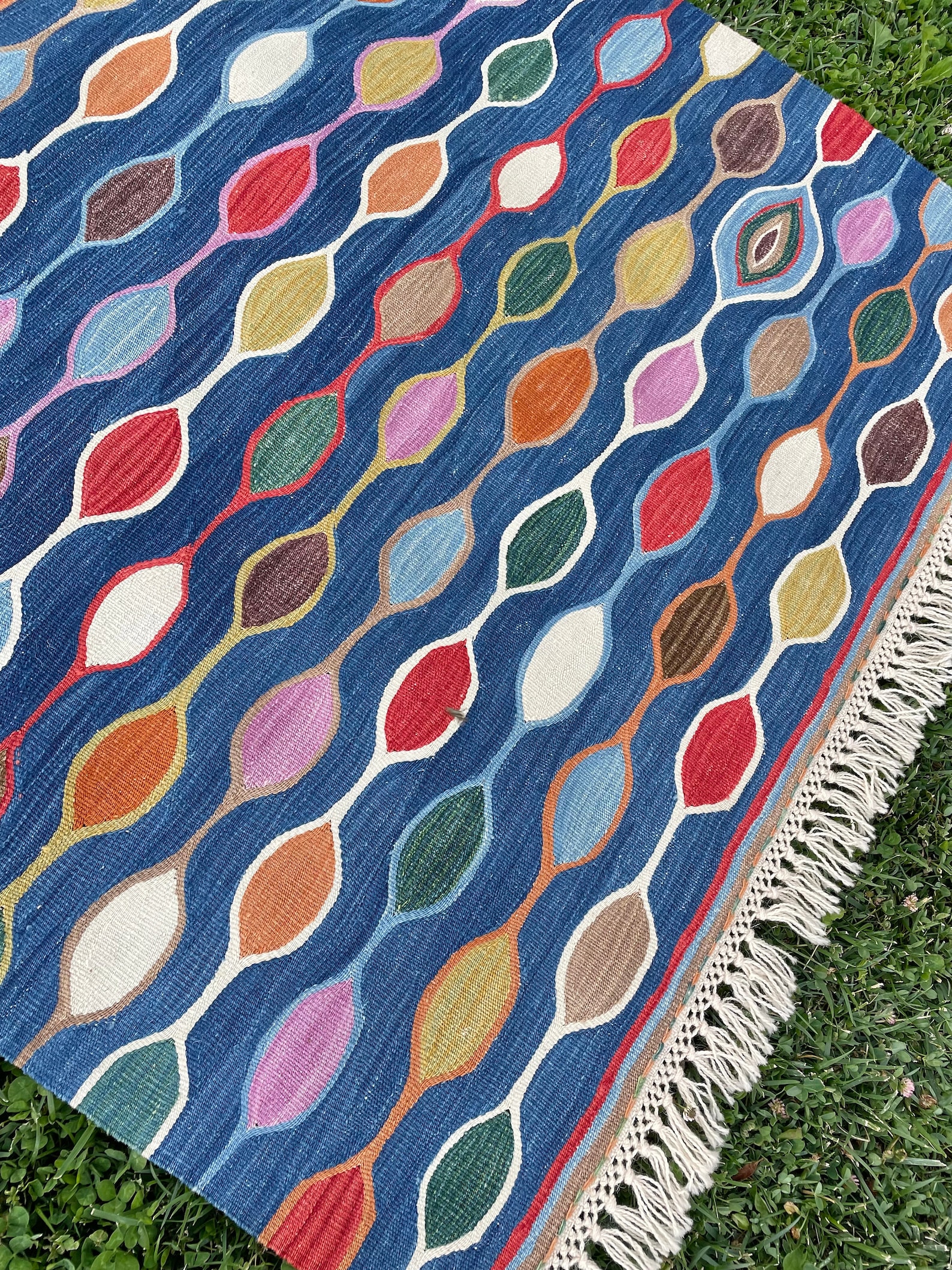 Blue Modern Kilim Rug Turkish Kilim Rug Vintage Rug Rug Etsy