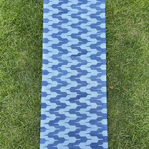 Blue Kilim Runner, Modern Kilim Runner, Kilim Rug, Scandinavian Rug, Blue Runner, Handmade Kilim Rug, Soutwestern Rug, Kilim Rug, 2’ x 6’5 image 3