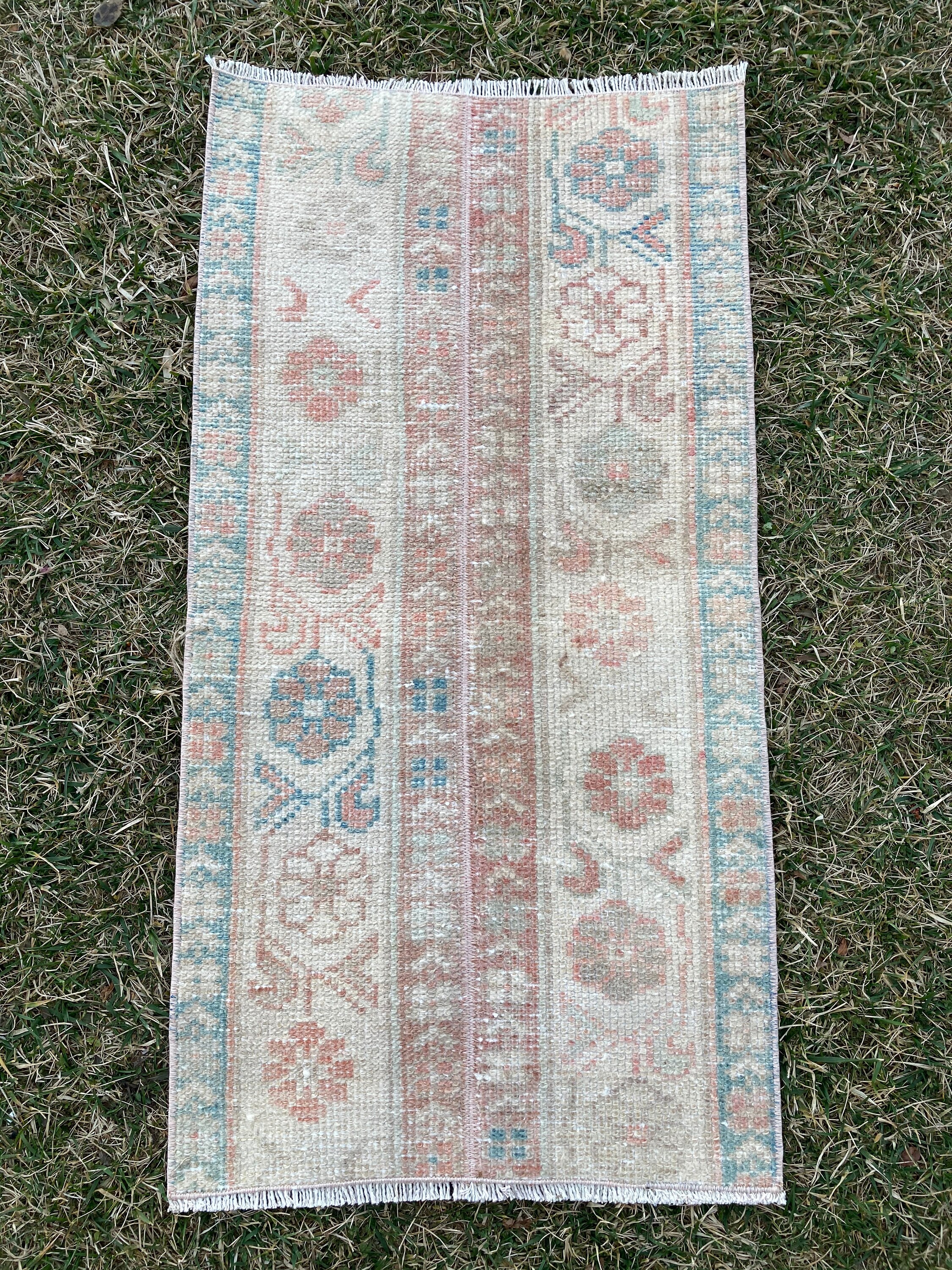 Wool Rug Front Wool on Cotton Front Door Mats, Small Rugs, Hand Knotted Small Rug ...
