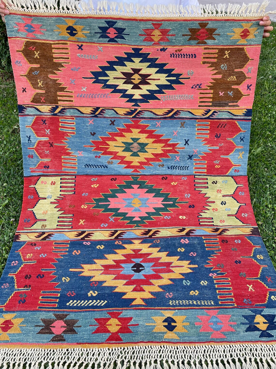 Living Room Rug Handwoven Kilim Rug Rustic Wall Decor Rug Etsy