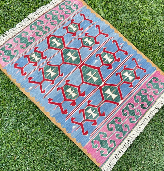 Antique Oriental Rugs for Sale Wool Kilim Rug Hand Woven Etsy