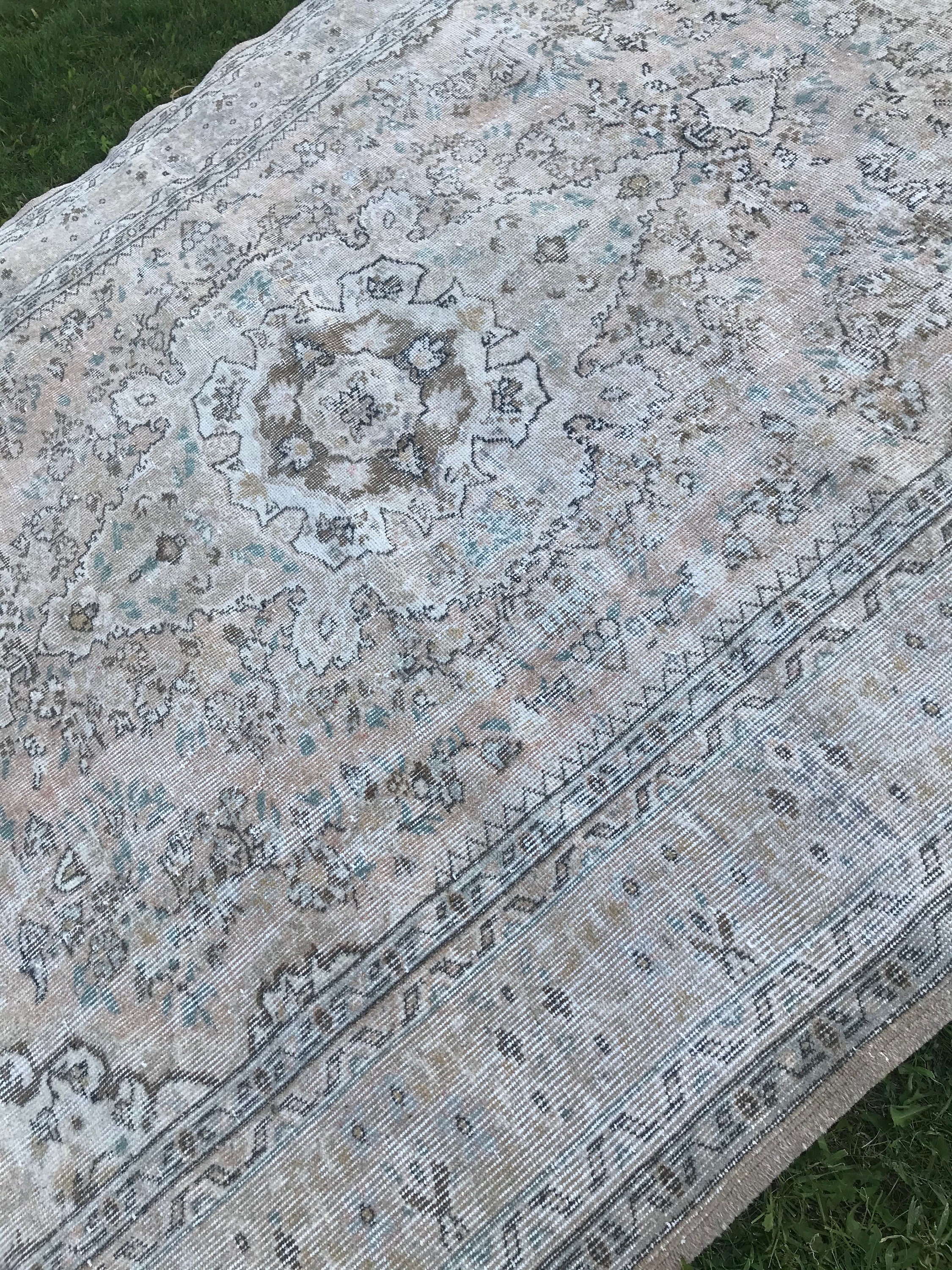 Vintage Large Rug, Big Area Rug, Oversize Turkish Rug, Oushak Rug, Rugs ...