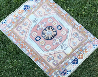 Decoración del hogar Alfombras tribales lana, Alfombras Oushak, Alfombra tejida a mano, Alfombra de piso vintage, Alfombra turca hecha a mano, Vida en el hogar, Alfombras de habitación, 3'7 "x5'1" ft