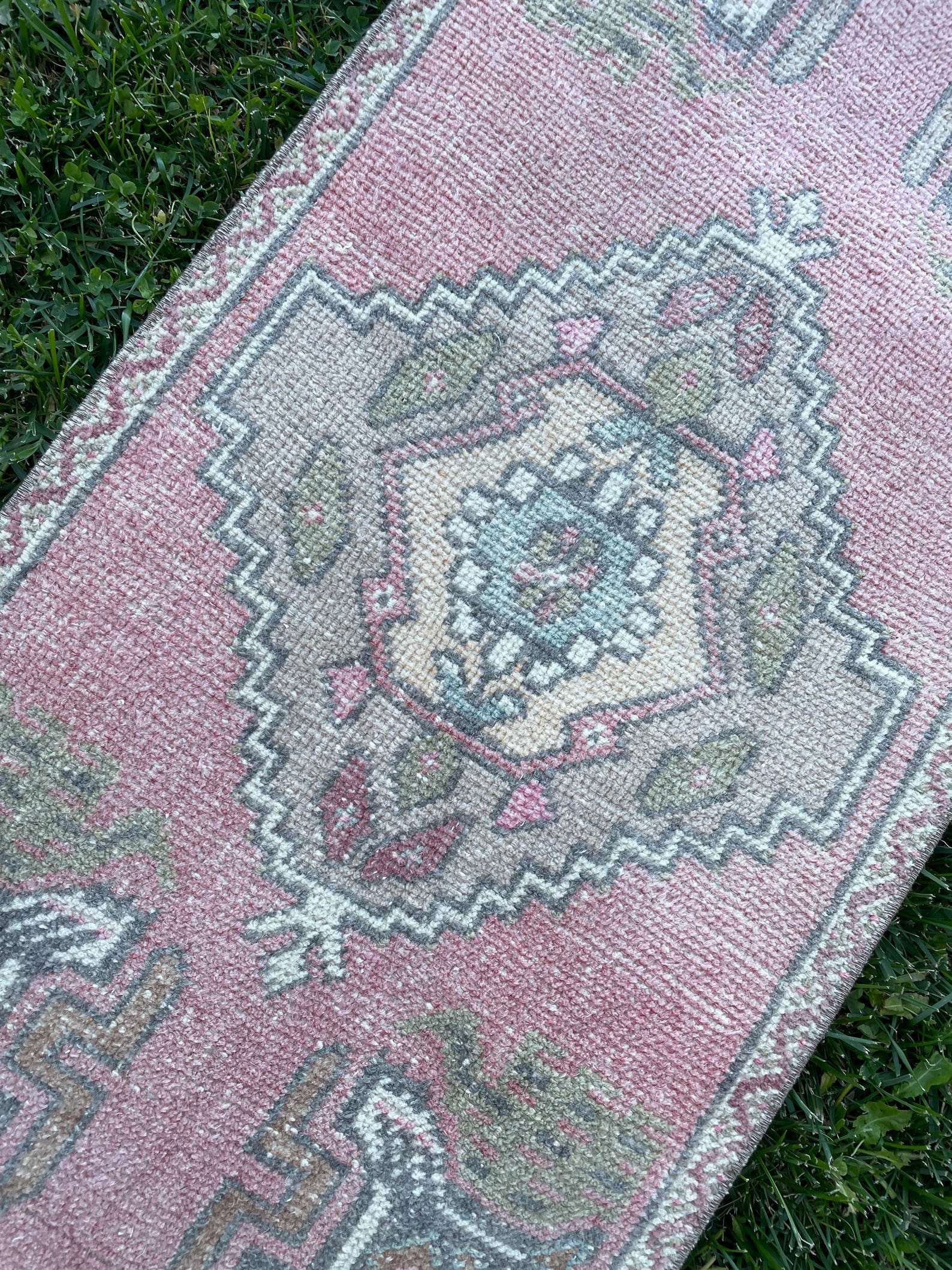 Antique Bohemian Small Floor Rug, Distressed Wool Small Turkish Rug ...