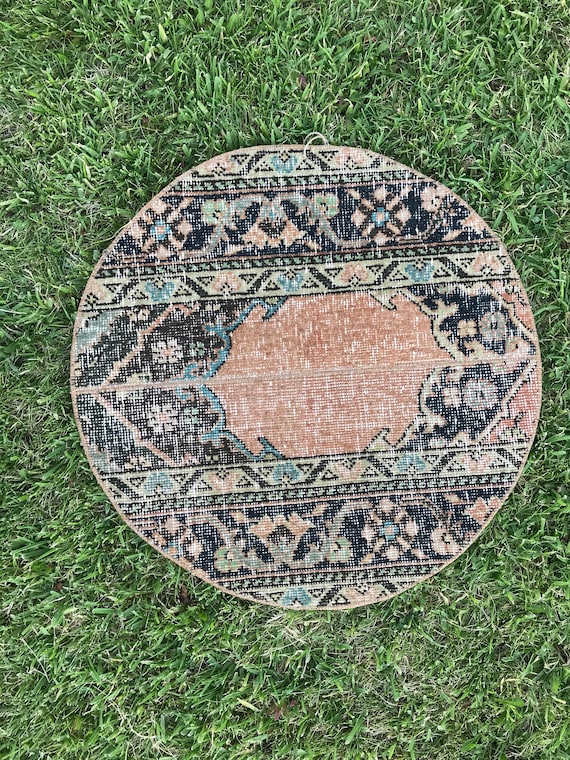 Small Round Rug Door Mat Round Rug Bathroom Rug Entryway Etsy