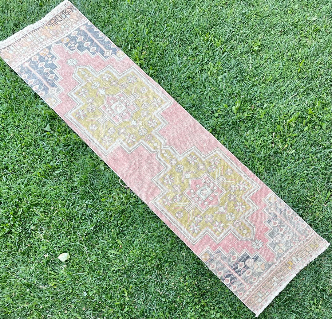 Narrow Runner Rug Vintage Runner Rug Kitchen Rug Hallway Etsy