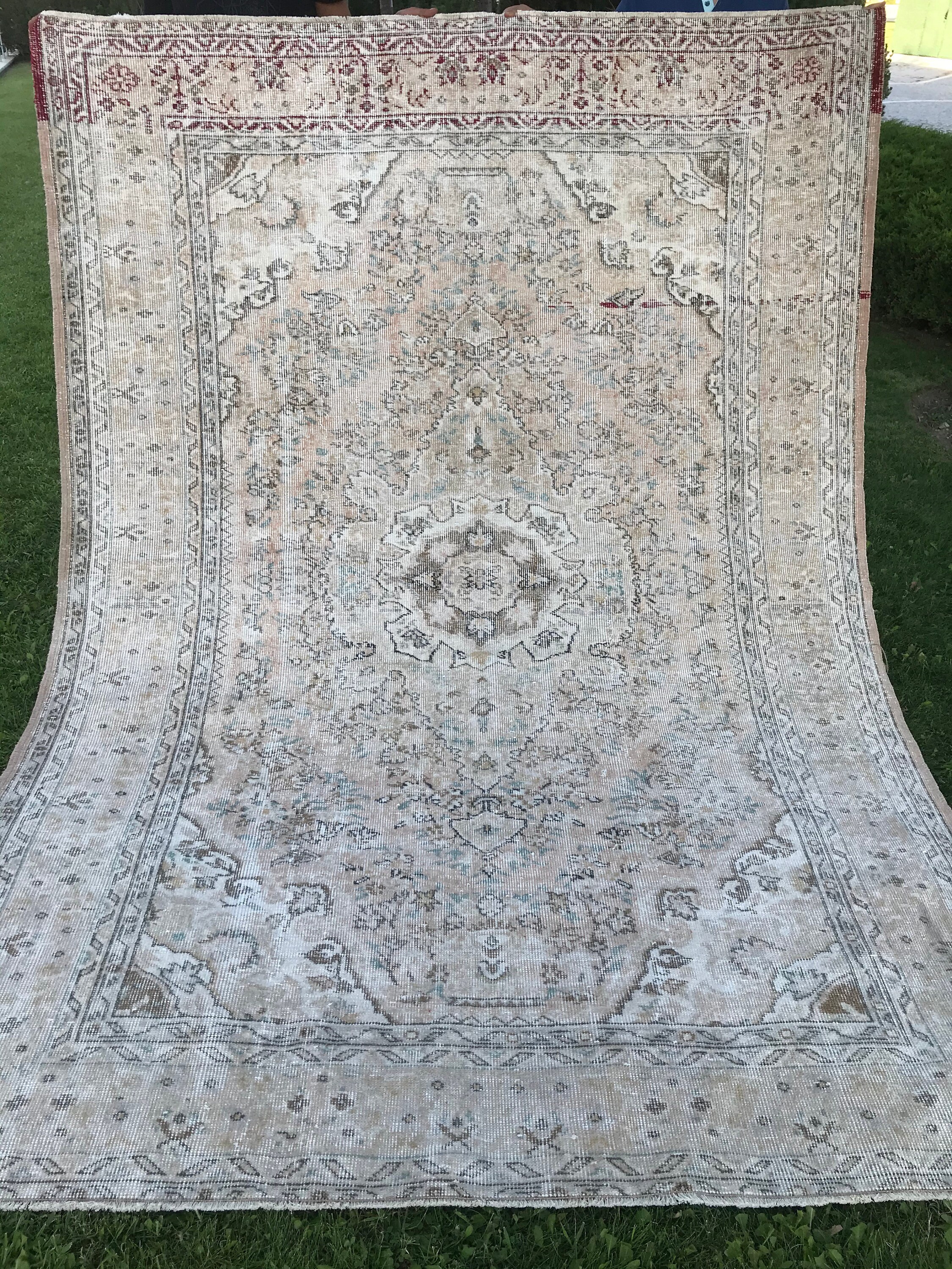 Vintage Large Rug, Big Area Rug, Oversize Turkish Rug, Oushak Rug, Rugs ...
