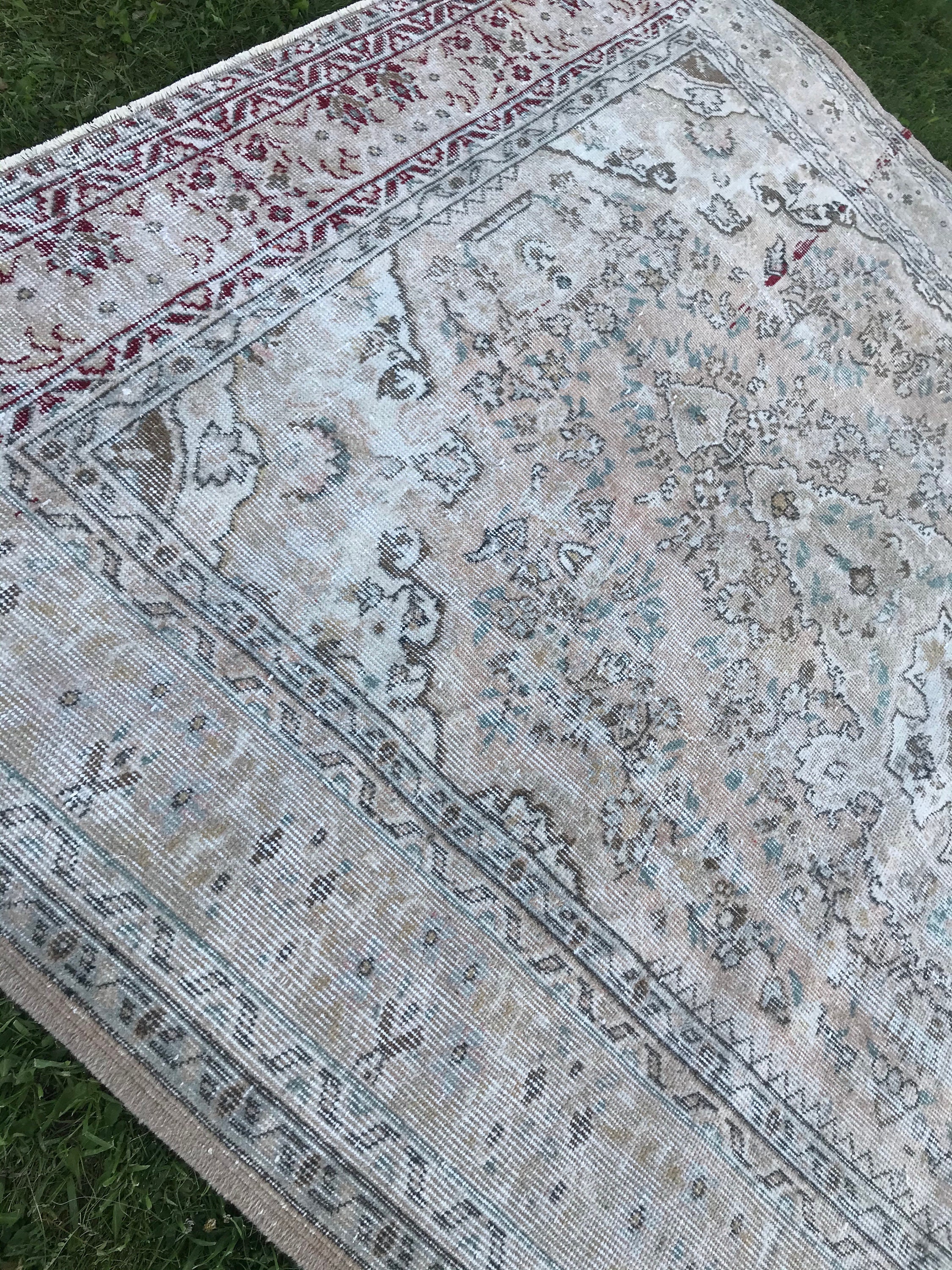 Vintage Large Rug, Big Area Rug, Oversize Turkish Rug, Oushak Rug, Rugs ...