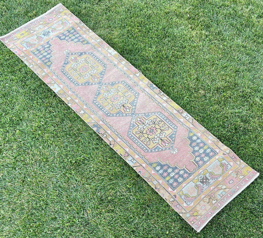Turkish Antique Runner Rug, Caucasian Runner Rug, Runner Rug Hallway ...