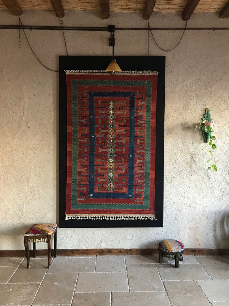 Turkish Oushak Rug Kilim Rug Yüncü Kilim Rug Home Office Etsy