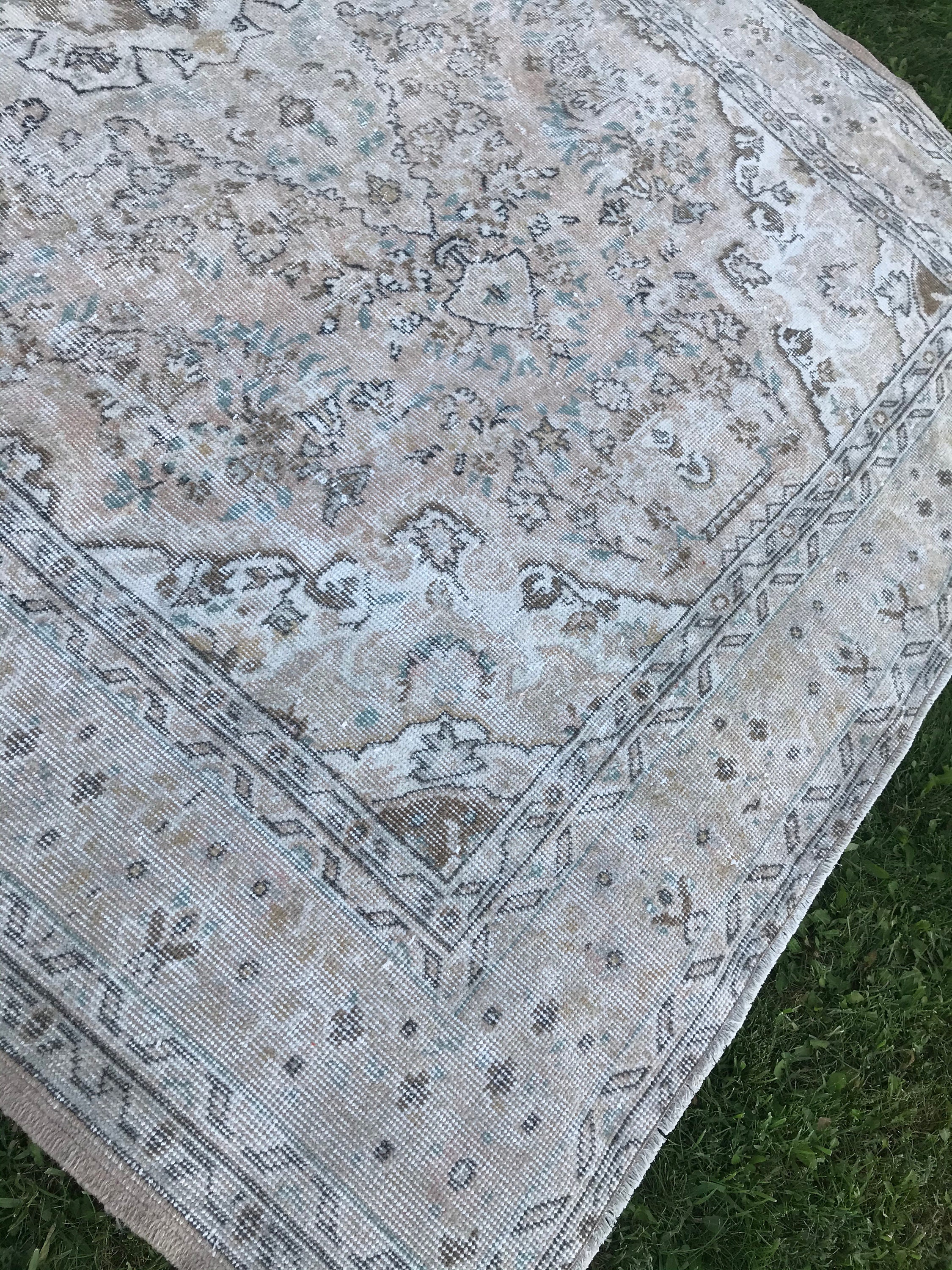 Vintage Large Rug, Big Area Rug, Oversize Turkish Rug, Oushak Rug, Rugs ...