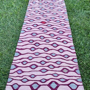Rugs, Kilim rug ,Multi color, oushak rug turkish runner,Vintage rug runner,%100 natural color, kilim runner,oushak rug,pink kilim, 23x67 image 2