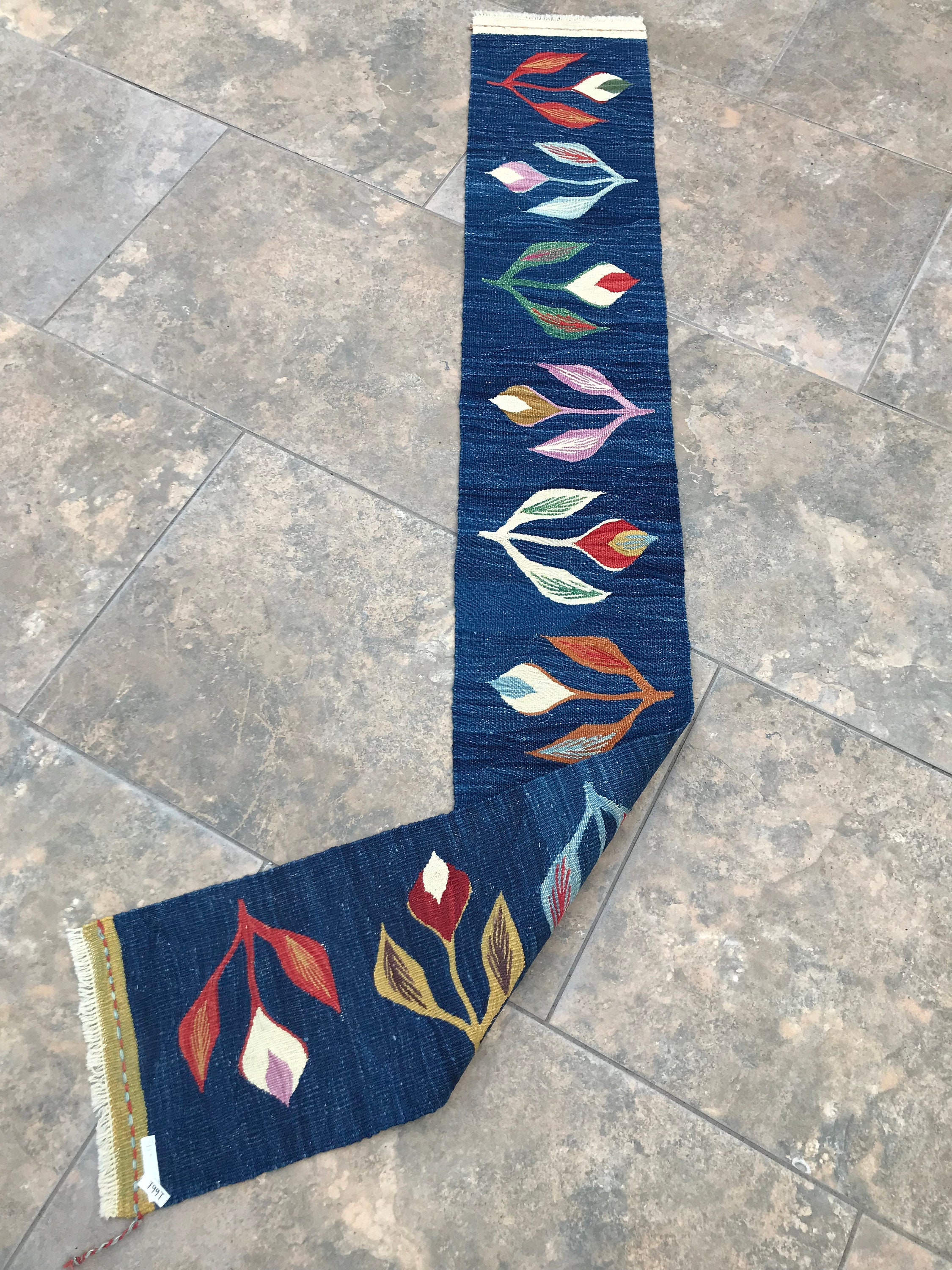 Oriental Blue Table Runner Rug Runner Kitchen Table Decor Etsy