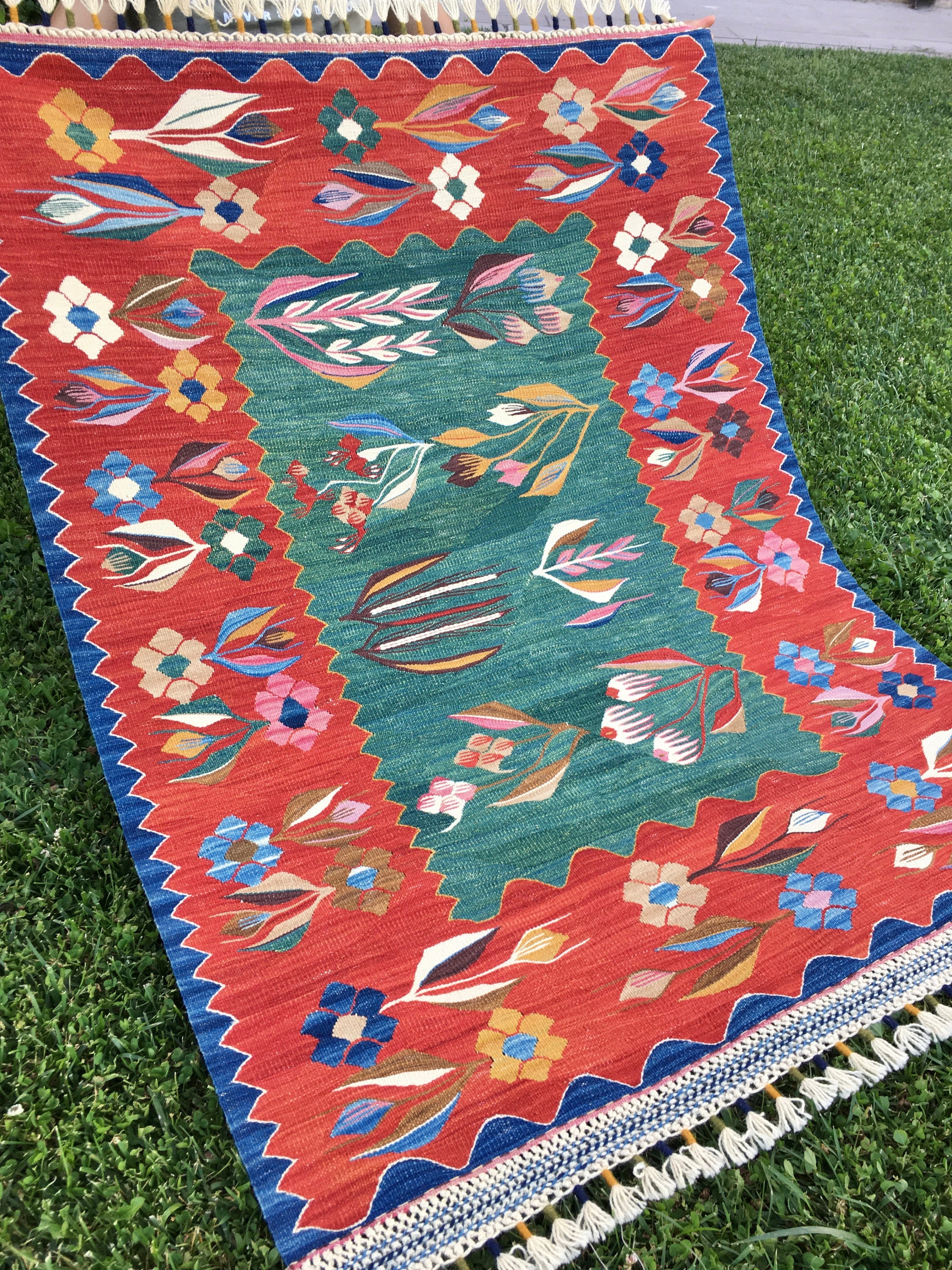 Decorative Oriental Rug Kilim Rug Aztec Rug Distressed Rug | Etsy