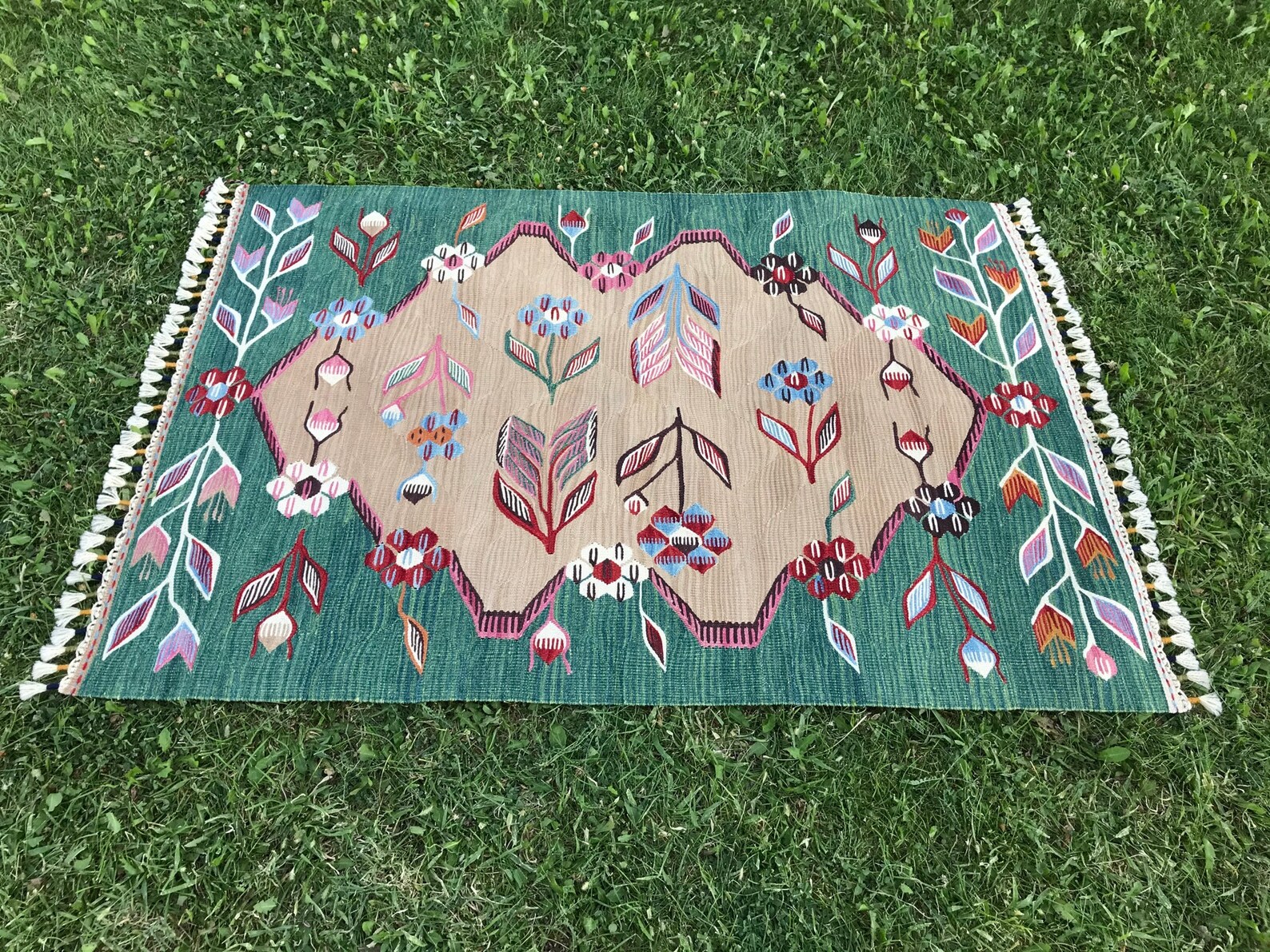Vintage Oushak Rugs Area rug Turkish Kilim Rug Tribal Rugs Etsy