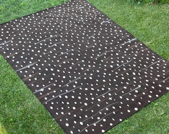 Large Area Kilim Rug, Modern Natural Wool Oushak Kilim, 10x13 Handmade Kilim Rugs, Home Living Room Floor Decoration Rug, Bohemian Kilim Rug