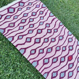 Rugs, Kilim rug ,Multi color, oushak rug turkish runner,Vintage rug runner,%100 natural color, kilim runner,oushak rug,pink kilim, 23x67 image 8