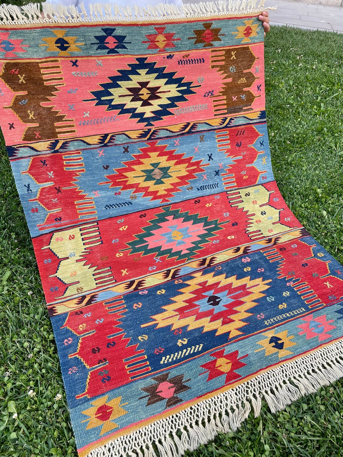 Living Room Rug Handwoven Kilim Rug Rustic Wall Decor Rug Etsy