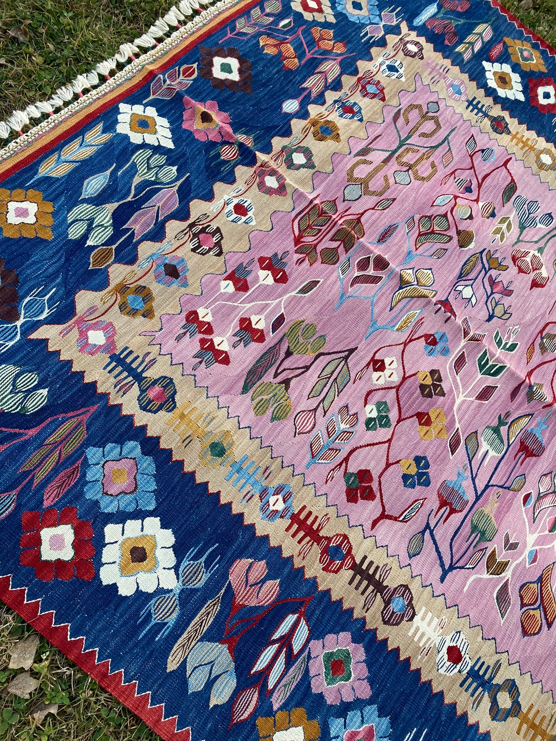 Vintage Pink Rug Turkish Pink Rug Pink Rug Oushak Rug Etsy