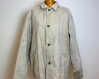 Vintage 1960s French Workwear Canvas Chore Jacket