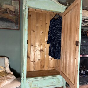 Antique Painted Armoire with Chinoiserie bild 11