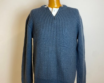 Vintage Knitted Zip Up Jumper