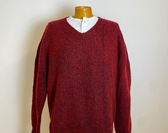 Vintage Maroon Wool Jumper