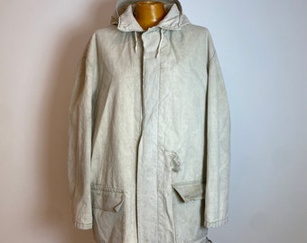 Vintage French 1960s Canvas Military Jacket Coat