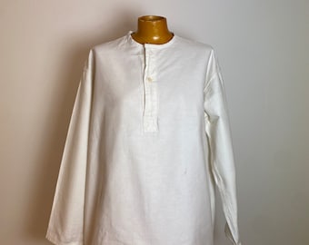 Vintage fransk Henley Smockskjorta