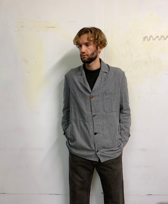 Vintage French Chambray Atelier Workwear Salt and