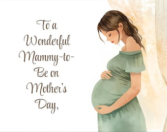 Biglietto di auguri per la festa della mamma per la futura mamma