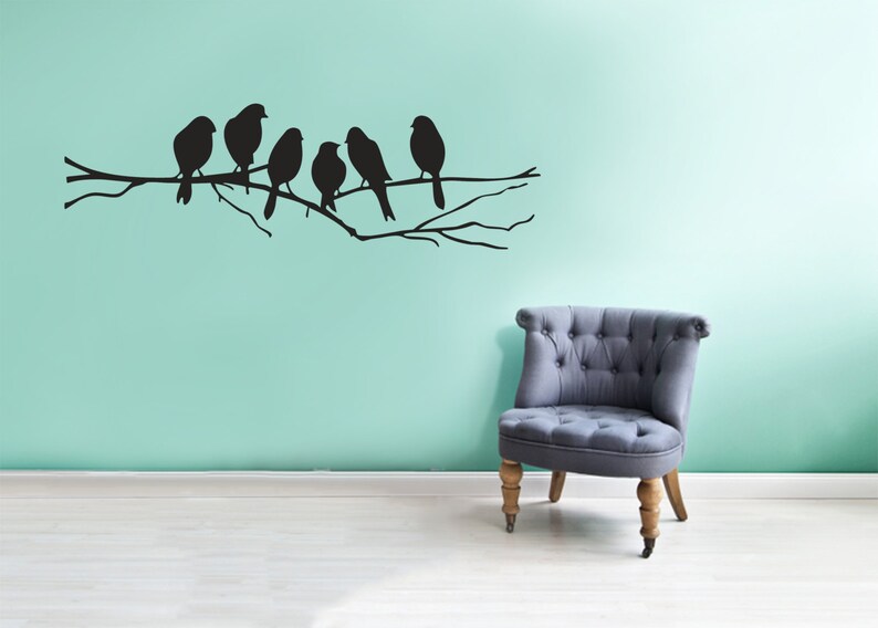 Vinyl Birds On Branch Decal Sticker For Your Wall Window Vinyl Birds On Branch Decal Sticker For