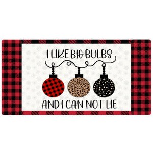 Buffalo check Christmas Wreath attachment, Christmas sign, Merry Christmas, Wall hanging, Christmas decor