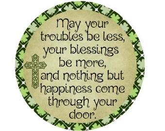 Irish blessing wreath sign, Celtic saying, St. Patricks day sign, Home decor, Wooden rail sign,