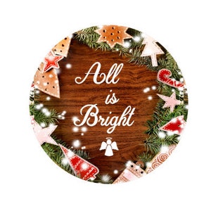 Christmas wreath sign, wreath attachment, Red and green Christmas, Holiday decor, Wooden rail sign,