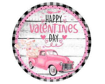 Valentines Day Farmhouse wreath sign, wreath attachment, Valentines day, Wooden rail sign