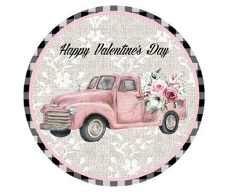 Valentines Day Farmhouse wreath sign, wreath attachment, Valentines day, Wooden rail sign