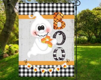 Garden flag, Halloween ghost flag, Outdoor flag, Halloween decoration, Halloween flag