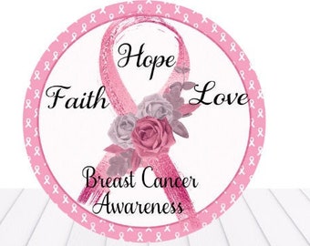 Breast Cancer Wreath sign, Wreath attachment, wall hanging, Breast Cancer hope sign, Pink ribbon, Breast cancer Awareness sign
