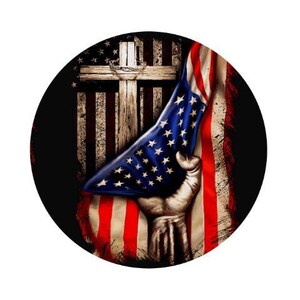 Wreath sign, Patriotic wreath sign, American flag and cross patriotic sign, Patriotic home decor