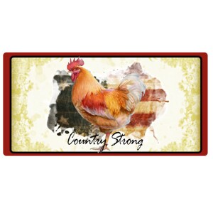Country farmhouse rooster sign for wreath attachment or home decor