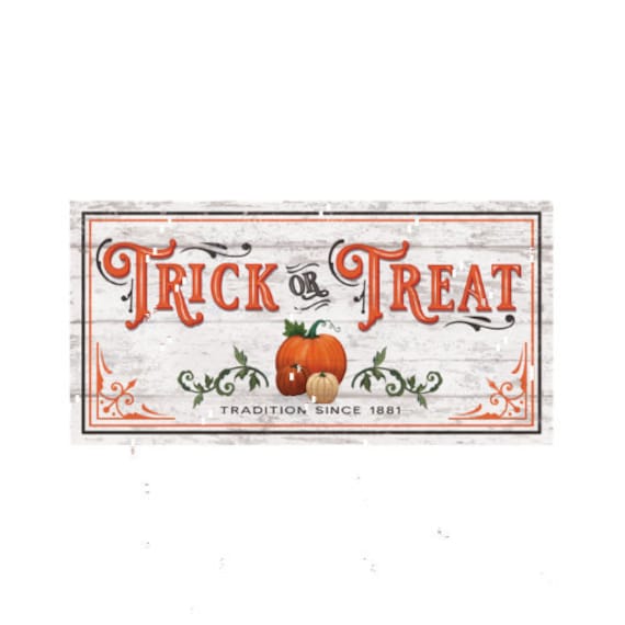 Wreath sign,  Farm house trick or treat wall hanging, Farmhouse decor, Halloween decor, Country Halloween sign