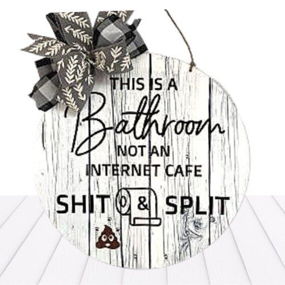 Bathroom Door Hanger or Wall Hanging Home Decor Wall Decor | Etsy