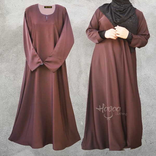 Hayaa Clothing AMEENA BROWN Dubai Abaya Islamic Clothing Sz 52 54 56 58 60