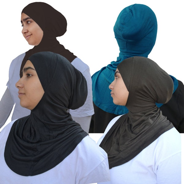 Hayaa Clothing Cotton Viscose Extra Long Ninja Underscarf Hijab Bonnet Cap Neck Chest Cover Muslim