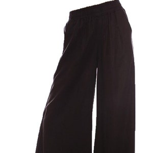 Black Cotton Rayon Extreme Wide Leg Palazzo Pants Inseam - Etsy