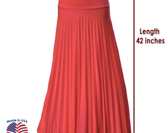 MARIGOLD Yellow Pleated Long Maxi Skirts Foldable Waistband XS M L Xl 2X