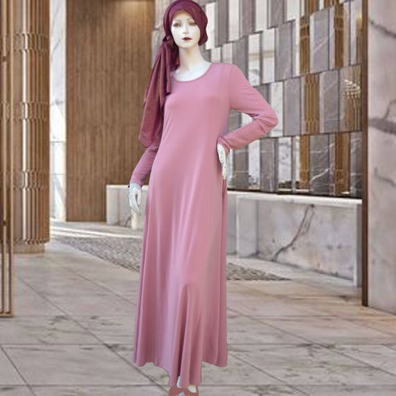 Pink jersey maxi dress 2025